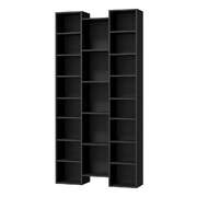 Bookshelf Display Shelf CD DVD Storage Media Rack - Black