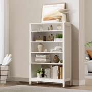 Bookshelf Bookcase Display Shelf 5-Tier Storage Cabinet White