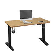 Sit Stand Desk Motorised Adjustable 160cm Black&Oak