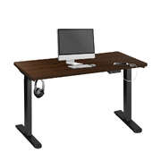 Sit-Stand Desk Height Adjustable Desk Black&Walnut