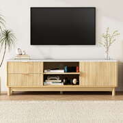 TV Unit Entertainment Unit Storage Drawer Shelf 150cm Pine - Elegant
