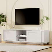 TV Unit Entertainment Unit Storage Cabinet 160cm White - Stylish
