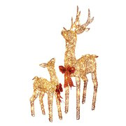 Christmas Reindeer Set with Lights 65cm & 130cm