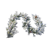 Christmas Garland with Lights- Electric 274cm Snowy Dorchester