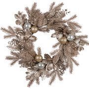 Champagne Glitter Christmas Wreath - 61cm