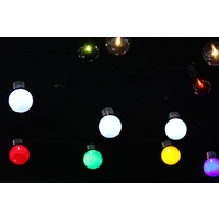 20 White LED Globe Party Lights 8.8m