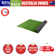 Artificial Grass 2mx10m 10mm Synthetic Fake Lawn Turf Plant Plastic Olive