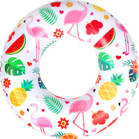 Kids Swim Ring Flamingo Paradise 65cm Diameter Inflated Size 58c