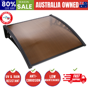 Window Door Awning? 1Mx1M Brown Hollow Sheet Plastic Frame