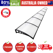 Window Door Awning 1Mx6M Transparent Hollow Sheet Plastic Frame