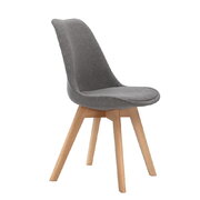 Set of 2 Beech Dining Chair - Light Grey