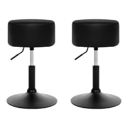  Kitchen Bar Stools Accent Chairs Gas Lift Stool Swivel Barstools Leather Black