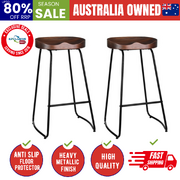 2x Bar Stools Tractor Seat 75cm Black