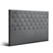 King Size Upholstered Fabric Head Board - Grey