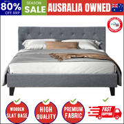 Bed Frame Queen Size Grey VANKE