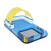 Inflatable Floating Island Float Lounger Sunshade Pool Bed 3.05Mx1.86M