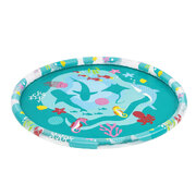 Kids Inflatable Pad Round Splash Pool Sprinkler Spray Toys Marine 165cm