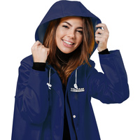 Premium Raincoat Adult Female Navy Blue Medium