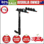 Foldable 4-Bike Rack For Car Rear Hitch Mount (2" Towbar)