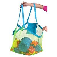 Extra Large Mesh Sandproof and Waterproof Storage Beach Bag Tote Blue