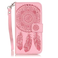 iPhone 6 Plus Aeolian Bells Pattern Emboss Leather Case (PINK)