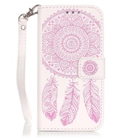 iPhone 6 Plus Aeolian Bells Pattern Emboss Leather Case (White)