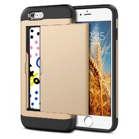 iPhone 7 Wallet Case Hybrid High Impact Resistant Shockproof Shell Gold