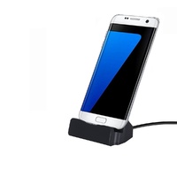 Micro USB Dock Charge Cradle Station Samsung Galaxy S7 S7 Edge S6 S6 Edge Black