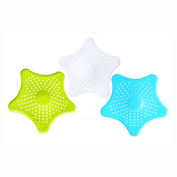 3 Starfish Hair Catcher Rubber Bath Sink Strainer Shower Drain Cover Trap Basin