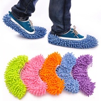 Microfiber Dust Mop Slipper Shoe Office House Floor Bathroom Kitchen Cleaner