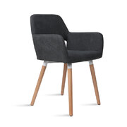 2x Dining Chairs Dark Grey