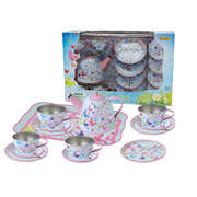 Pink Blossom Butterfly Tin Tea Set 15Pcs