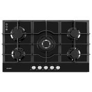 Devanti Gas Cooktop 90cm 5 Burner Ceramic Glass Stove Hob Cooker NG LPG Black