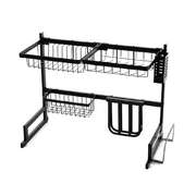 2-Tier 65cm Stainless Steel Kitchen Shelf Organizer Dish Drying Rack Over Sink