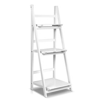 Wooden Ladder Storage Display Shelf - White