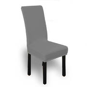 4x Stretch Elastic Chair Covers Dining Room Wedding Banquet Washable Grey