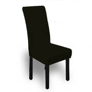 6x Stretch Elastic Chair Covers Dining Room Wedding Banquet Washable Black