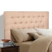 Stylish Upholstered Fabric Bed Frame Mattress Base King Beige