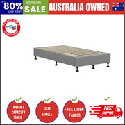 Bed Frame Single Size Bed Base Platform Grey