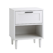 Bedside Table Nightstand Side End Table Bedroom Storage Cabinet White