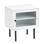 Bedside Tables Storage Cabinet Wood White