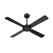 52'' Ceiling Fan AC Motor with Remote Control Timer 4 Blades Fans Black