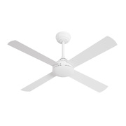 52'' Ceiling Fan AC Motor with Remote Control Timer 4 Blades Fans White