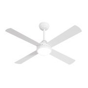 52'' Ceiling Fan AC Motor With Light Remote Control Fans 4 Blades White