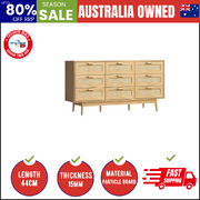 9 Chest of Drawers Dresser Rattan Storage Cabinet Lowboy Bedroom Wooden