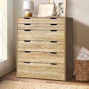 Elegant Storage Solution: 6-Drawer Tallboy Cabinet for Bedroom Organization