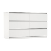6 Chest of Drawers Lowboy Dresser Table Bedroom White