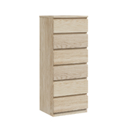 6 Chest of Drawers Tallboy Dresser Table Storage Cabinet Bedroom Natural