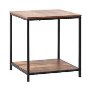 Side End Table Coffee Table Bedside Shelf 2-Tier Industrial Furniture