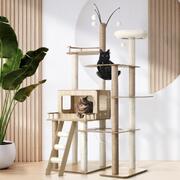 Large Cat Tree Wood Scratcher Condo House Bed 172cm